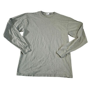 Men's Soffe Large Olive Green Long Sleeve Tee Cree Neck Shirt